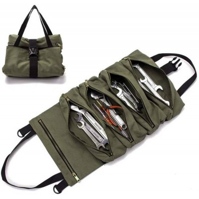 Multi Purpose Canvas Tool Bag,Hanging Canvas Roll Up Tool Bag Heavy Duty,Durable Cotton Toll Tote Bag